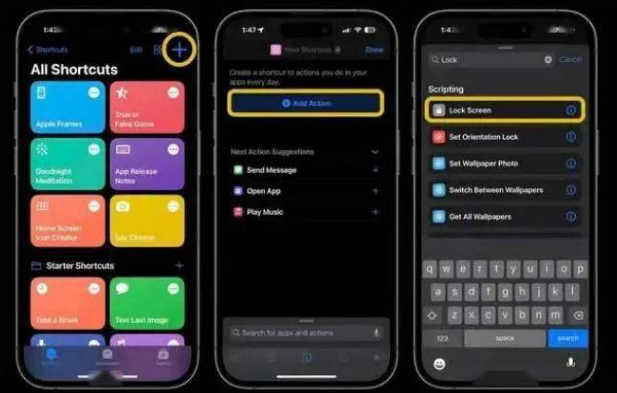高坪苹果14锁屏维修店分享iPhone14升级iOS16.4后如何创建锁屏快捷方式 